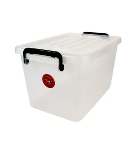 Caja Plástica Córdoba 10 L Transparente con Tapa – Organización Segura