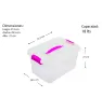 Caja Roma 18 L Transparente con Asas y Grapas – Peyo