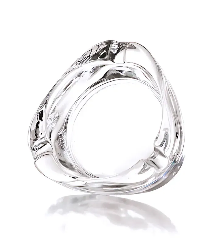 Cenicero Triangular Crisa 7.6 cm | Vidrio Transparente