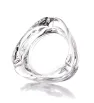 Cenicero Triangular Crisa 7.6 cm | Vidrio Transparente