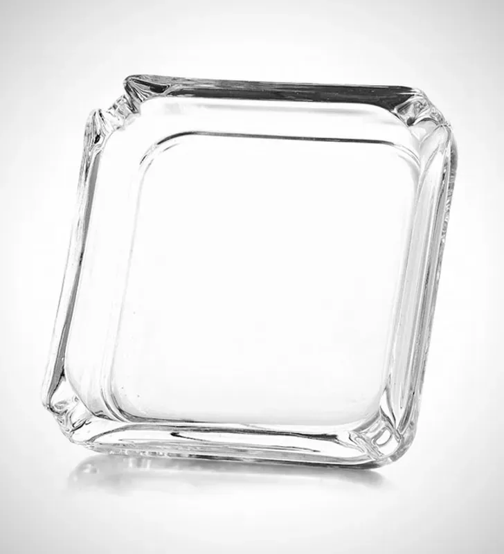 Cenicero Cuadrado Crisa 10.2 cm | Vidrio Templado