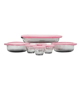 Juego Pyr-O-Rey Hornear C341 – 14 pzas Vidrio para Hornear con Tapa