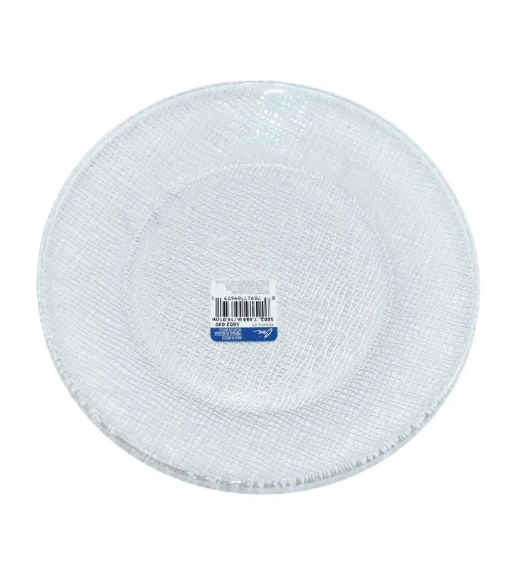 Plato Pastel Crisa Yute 19 cm | Vidrio Texturizado