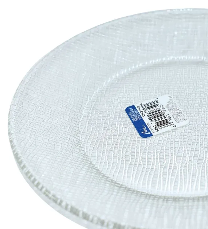 Plato Pastel Crisa Yute 19 cm | Vidrio Texturizado