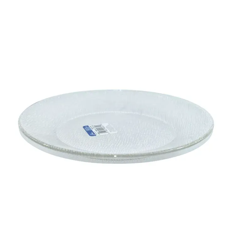Plato Pastel Crisa Yute 19 cm | Vidrio Texturizado