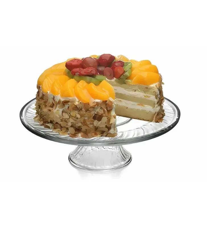 Plato Pastelero de Vidrio con Base Selene 31 cm Libbey Modelo 7696