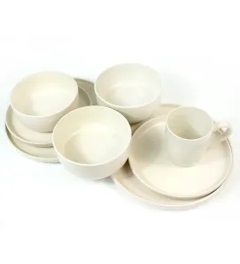 Vajilla Matte 16 piezas – Porcelana triple A, tonos modernos Cuisine Spot