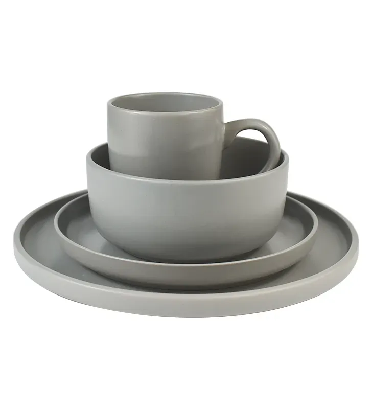 Vajilla Matte 16 piezas – Porcelana triple A, tonos modernos Cuisine Spot
