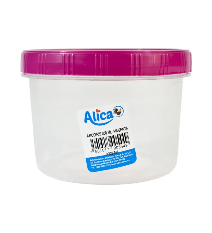 Topper Alica Arcoíris 500 ml – Tapa Rosca Colorida