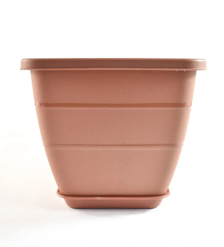 Maceta Rectangular Pequeña Arplasa – Terracota con Plato