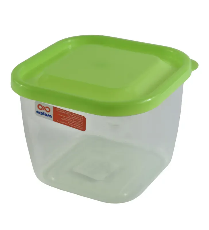 Recipiente Hermético Cuadrado Arplasa 1 L – Tapa de Colores