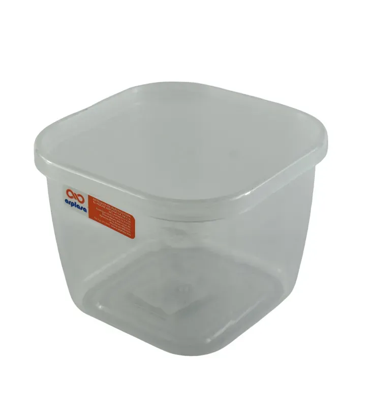 Recipiente Hermético Cuadrado Arplasa 1 L – Tapa de Colores