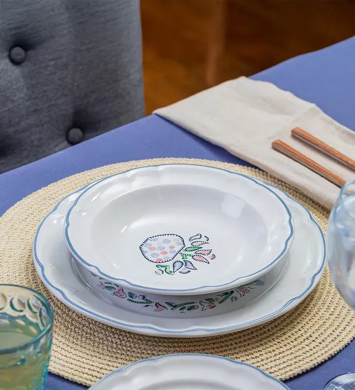 Plato sopero Y-89 Tulipán rosa opaco – Elegancia para tu mesa