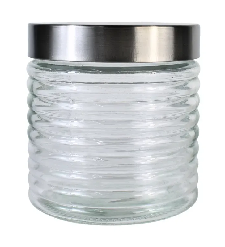 Brocal de vidrio 850 ml plata – Elegancia y conservación