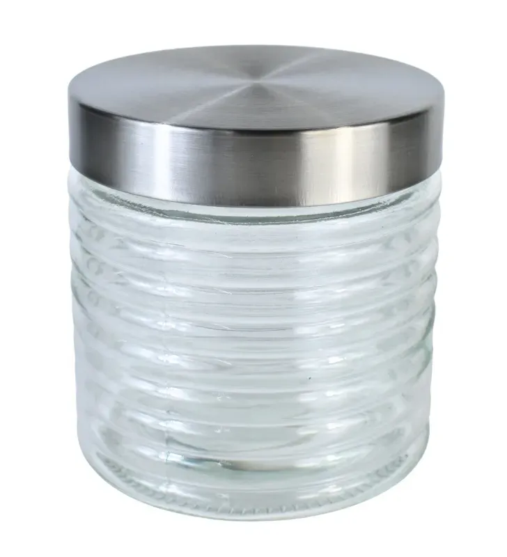 Brocal de vidrio 850 ml plata – Elegancia y conservación