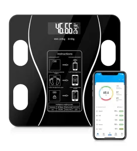 Báscula ADIR 10505 150 kg Bluetooth Plataforma de Cristal 26 cm
