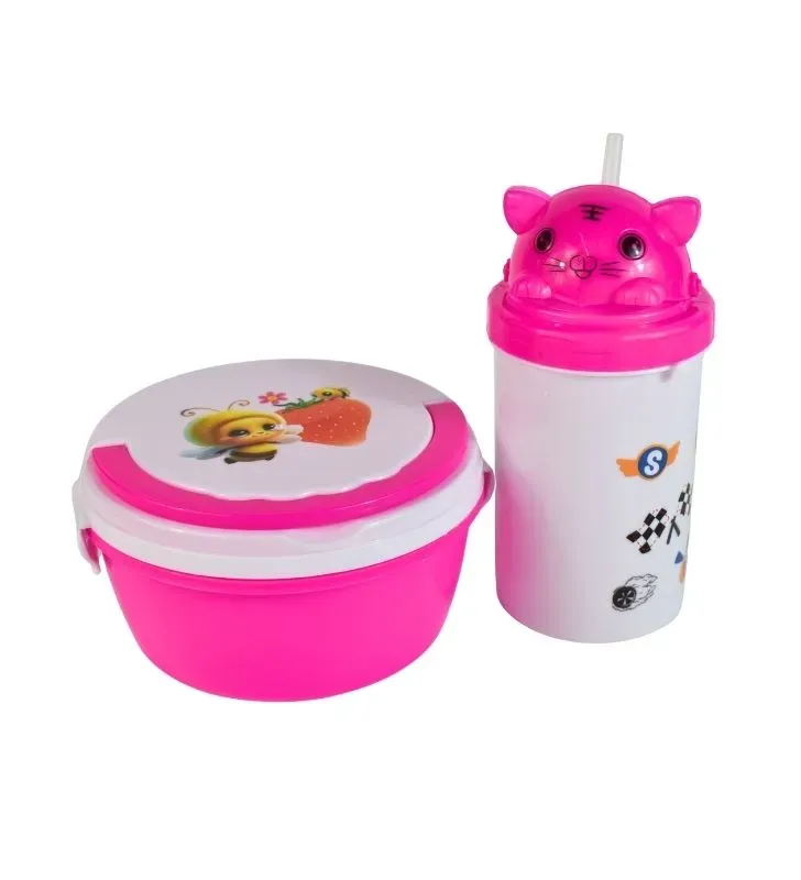 AD-1867A  CONTENEDOR PARA COMIDA Y VASO CON TAPA