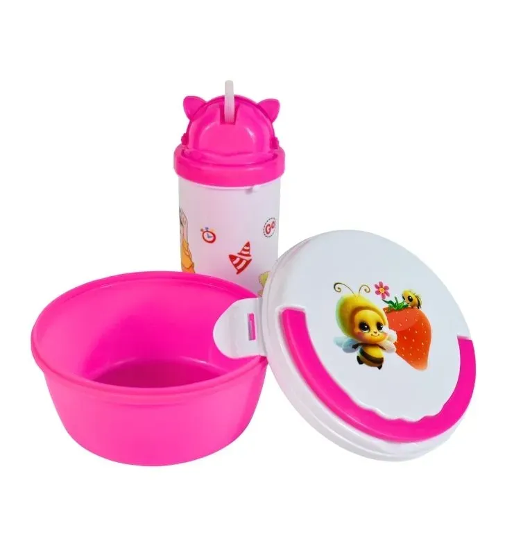 AD-1867A  CONTENEDOR PARA COMIDA Y VASO CON TAPA