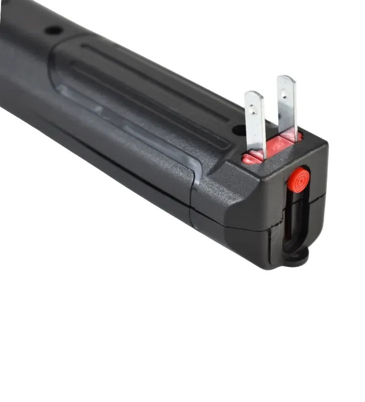 Raqueta eléctrica grande con tomacorriente plegable – Colores Gecko