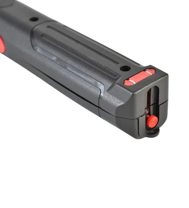 Raqueta eléctrica grande con tomacorriente plegable – Colores Gecko