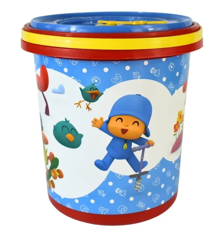 Cubeta didáctica Pocoyó con cubos – Juego educativo infantil