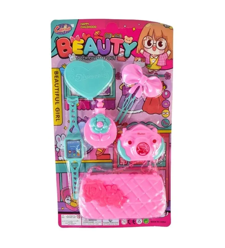 Set de belleza para niñas – Cámara, peine, espejo y bolso