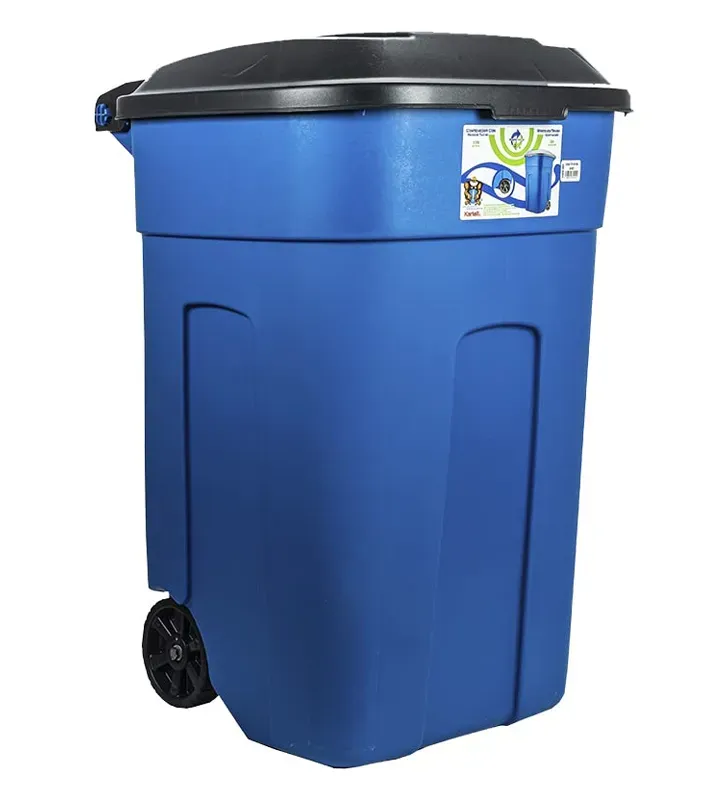 Contenedor 135 Lts Negro con tapa – Plastic Trends