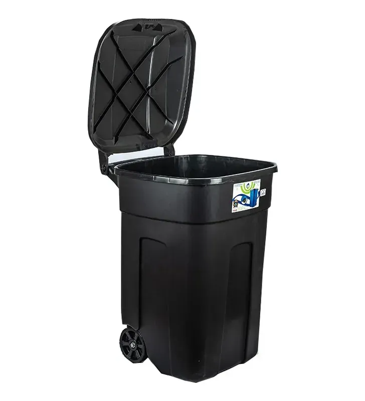 Contenedor 135 Lts Negro con tapa – Plastic Trends