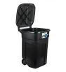 Contenedor 135 Lts Negro con tapa – Plastic Trends