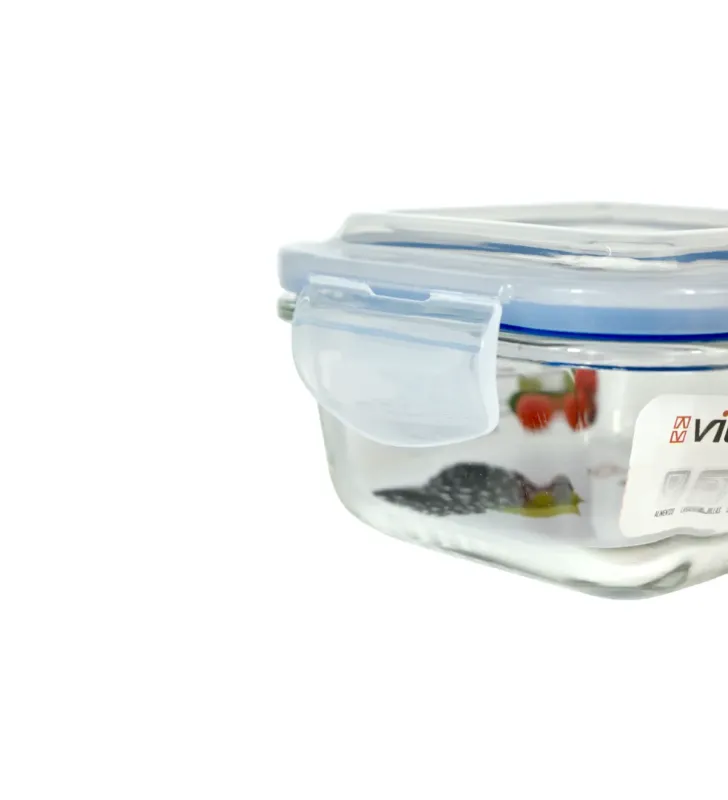Hermético cuadrado Vittori 320 ml | Tapa antiderrame