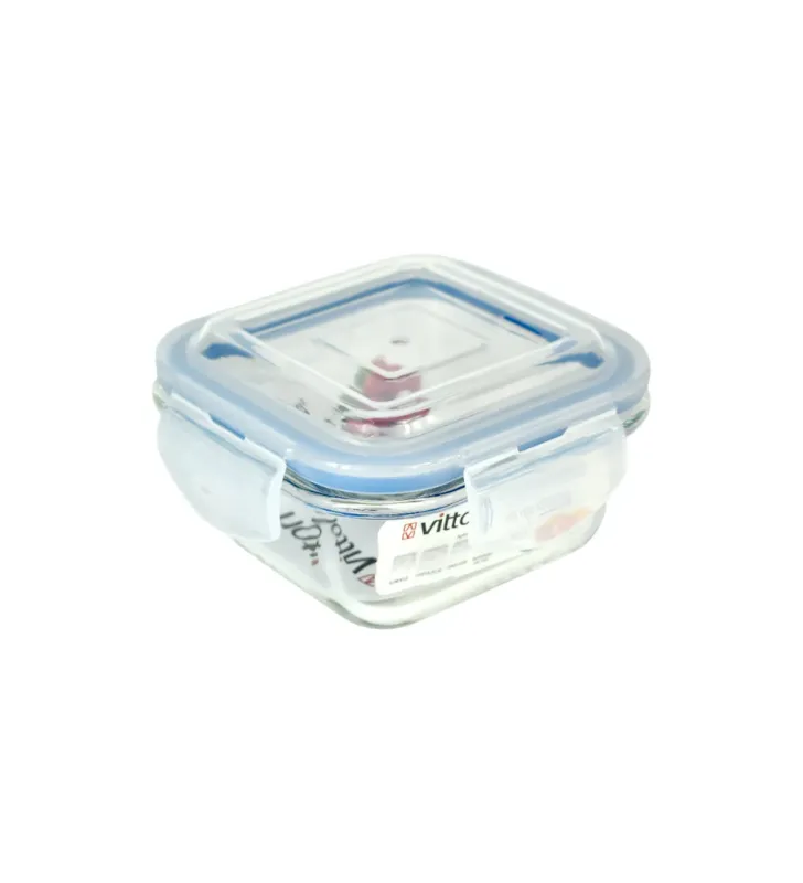 Hermético cuadrado Vittori 320 ml | Tapa antiderrame
