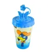 Vaso con Tapa y Popote AD-0539B-1 – Rosa y Azul
