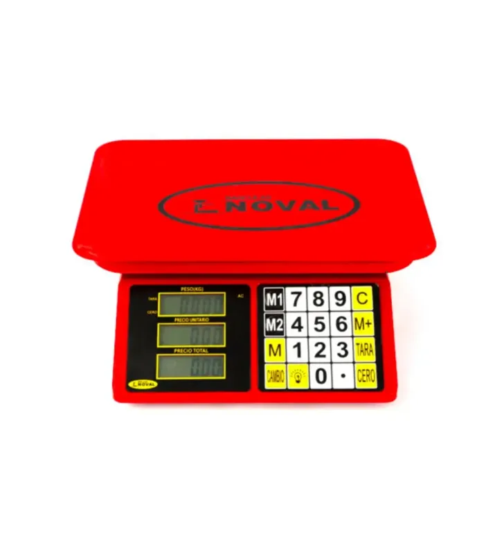 Báscula Digital Comercial Noval ECO TN-Rojo 20 kg – Precisión y Durabilidad