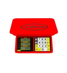 Báscula Digital Comercial Noval ECO TN-Rojo 20 kg – Precisión y Durabilidad