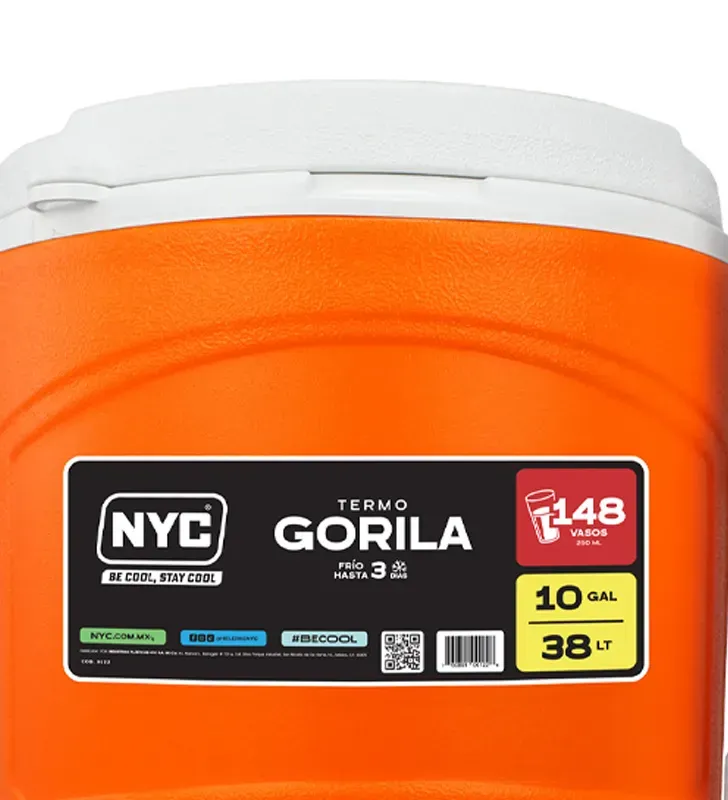 Termo 38 Lts (10 Gal) NYC – Color Naranja