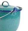 Olla Convexa Cinsa 34 cm – Verde Aqua filo azul | Clásica Peltre