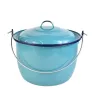 Olla Convexa Cinsa 24 cm – 8.1 L Azul Turquesa con Tapa