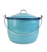 Olla Convexa Cinsa 24 cm – 8.1 L Azul Turquesa con Tapa