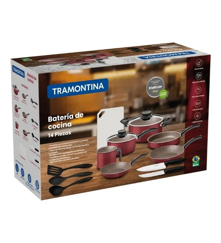 Batería de Cocina Tramontina 14 Piezas – Modelo 27899/365