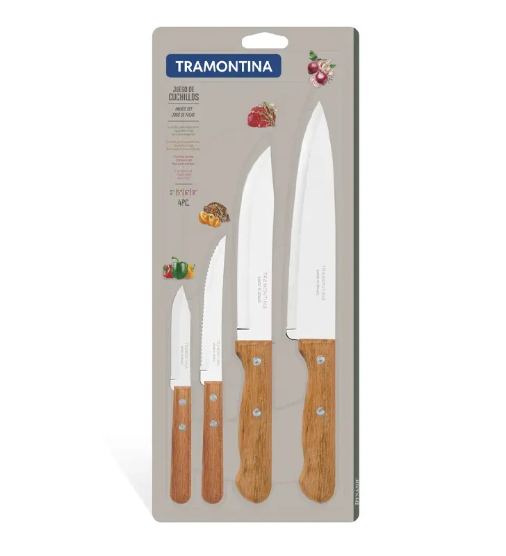 JUEGO CUCHILLOS 4 PIEZAS DYNAMIC-22399-084 -Tramontina