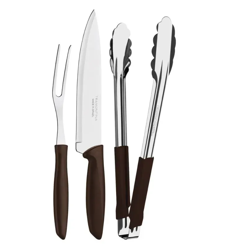 23498/449 KIT PARA ASADO 3 PIEZAS PLENUS C/PINZA