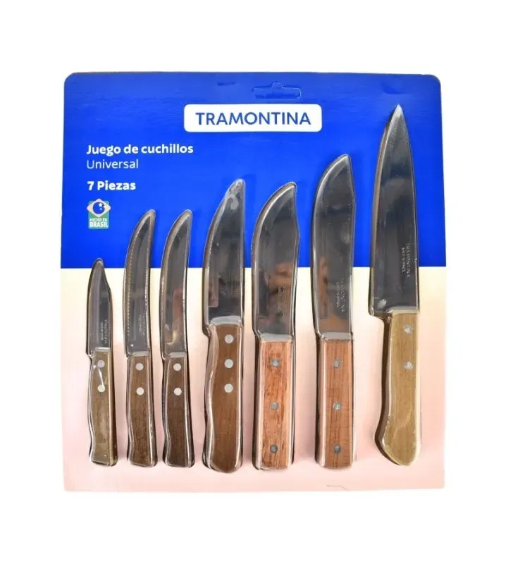 32300/012 BLISTER 7 CUCHILLOS MADERA