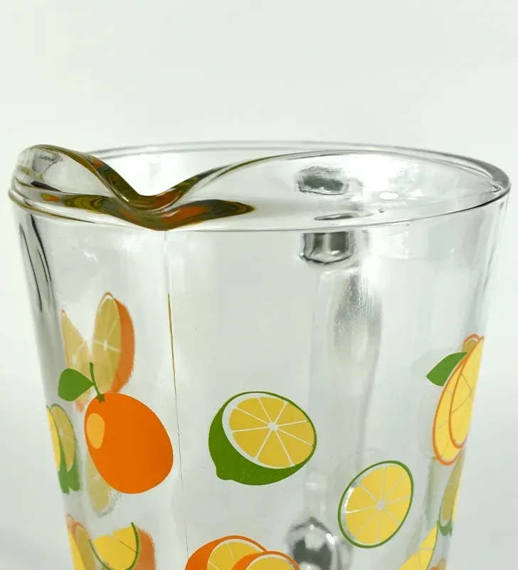 Jarra Crisa 3800 “Dec Naranjas” 1.78 L – Vidrio Estampado