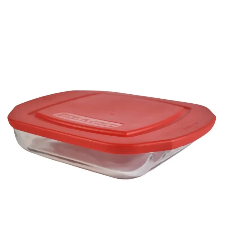 Refractario Cuadrado con Tapa B300 Pyr-O-Rey 0434 – 1.6L