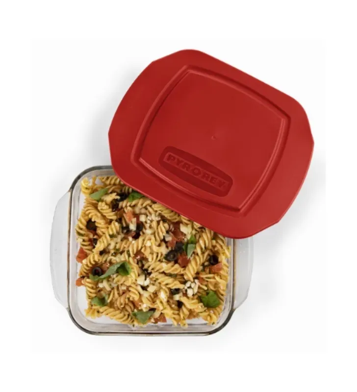 Refractario Cuadrado con Tapa B300 Pyr-O-Rey 0434 – 1.6L