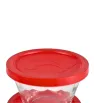 Juego de 3 Flaneras de Cristal Pyr-O-Rey 0485 – 175 ml con Tapa Plástica