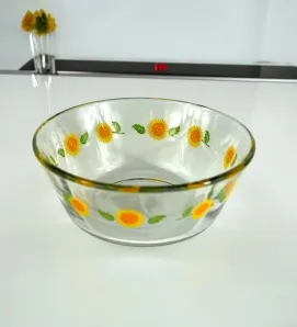 Tazón Arcos Girasoles Crisa 5863 – Vidrio, 848 ml