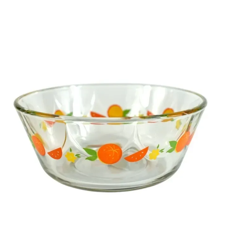 Tazón Arcos Naranjas Crisa 5863 – Vidrio, 848 ml