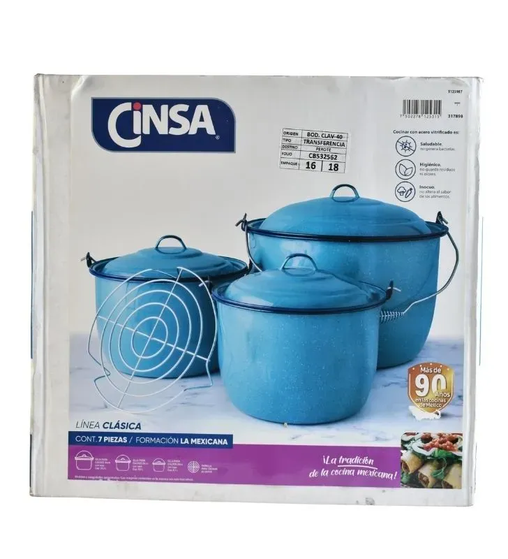 FORMACION LA MEXICANA 7 PZAS CON  PARRILLA DE ALAMBRE A.T