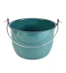 OLLA CONVEXA 22 CON TAPA VERDE AQUA JASP FILO AZUL